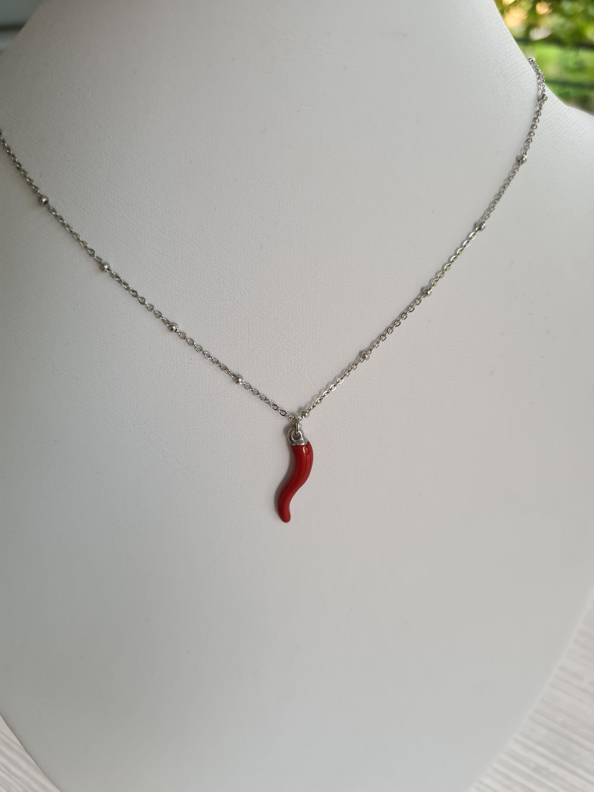 Collana cornino acciaio