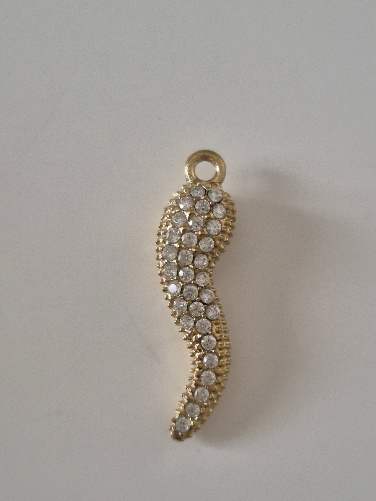 Ciondolo cornino strass