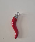 Cornino rosso acciaio argentato